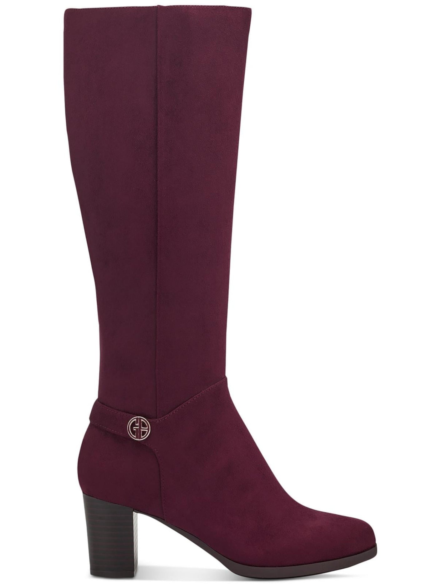 GIANI BERNINI Womens Burgundy Slip Resistant Goring Adonnys Round Toe Block Heel Zip-Up Heeled Boots 9.5 M