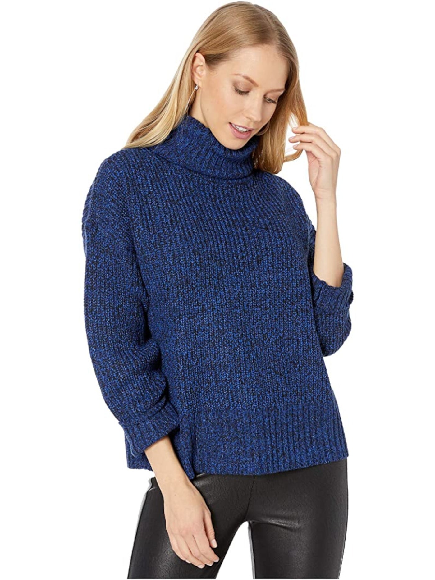 SANCTUARY Womens Blue Long Sleeve Turtle Neck Sweater XS