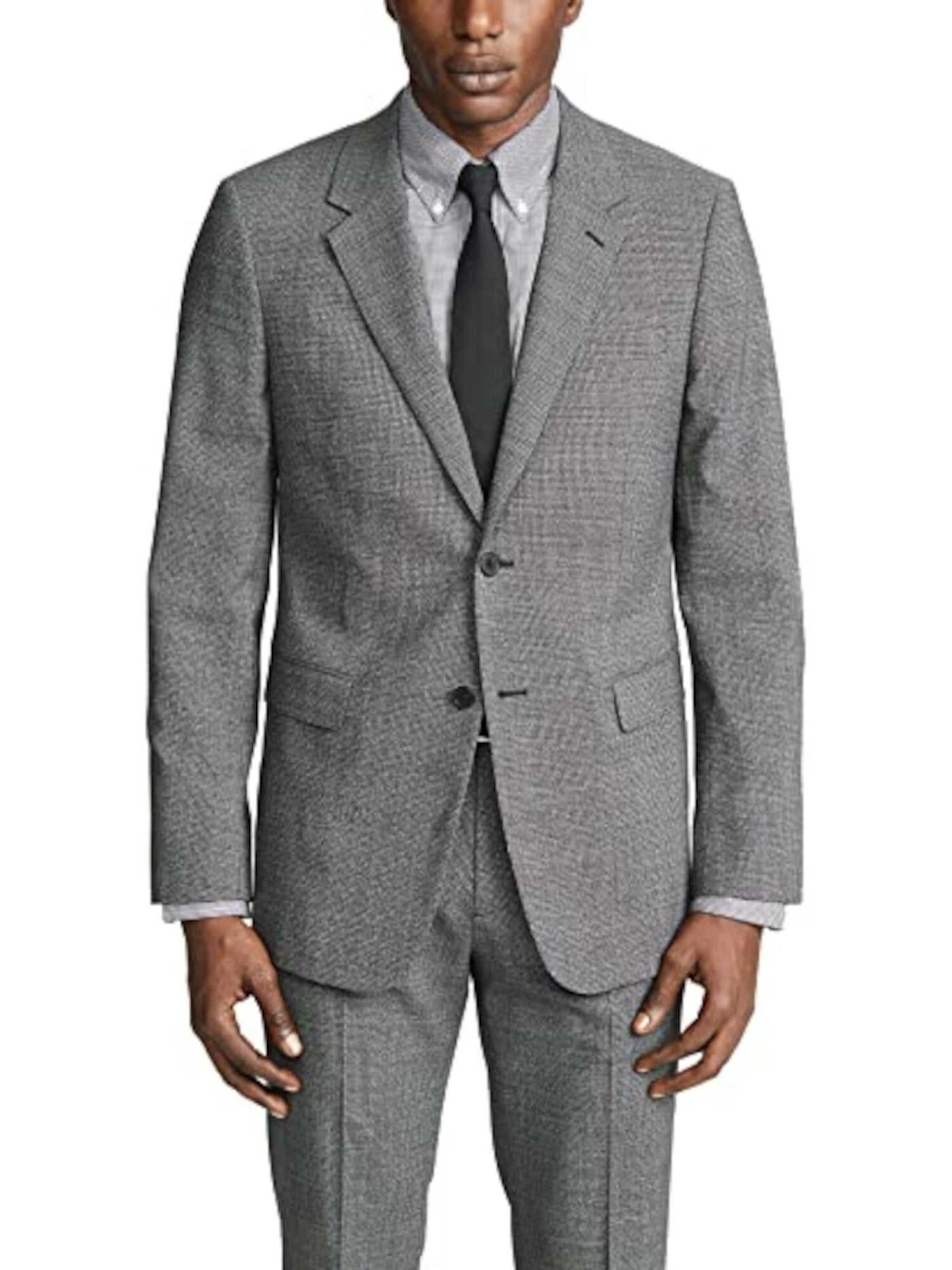 THEORY Mens Chambers Gray Single Breasted, Wool Blend Suit Jacket 40L