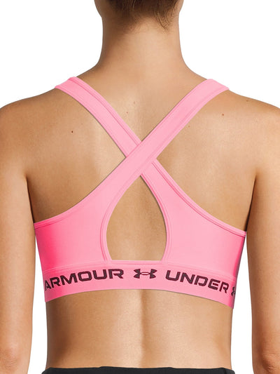 UNDER ARMOUR Intimates Pink Medium Support Moisture Wicking Compression Sports Bra SM