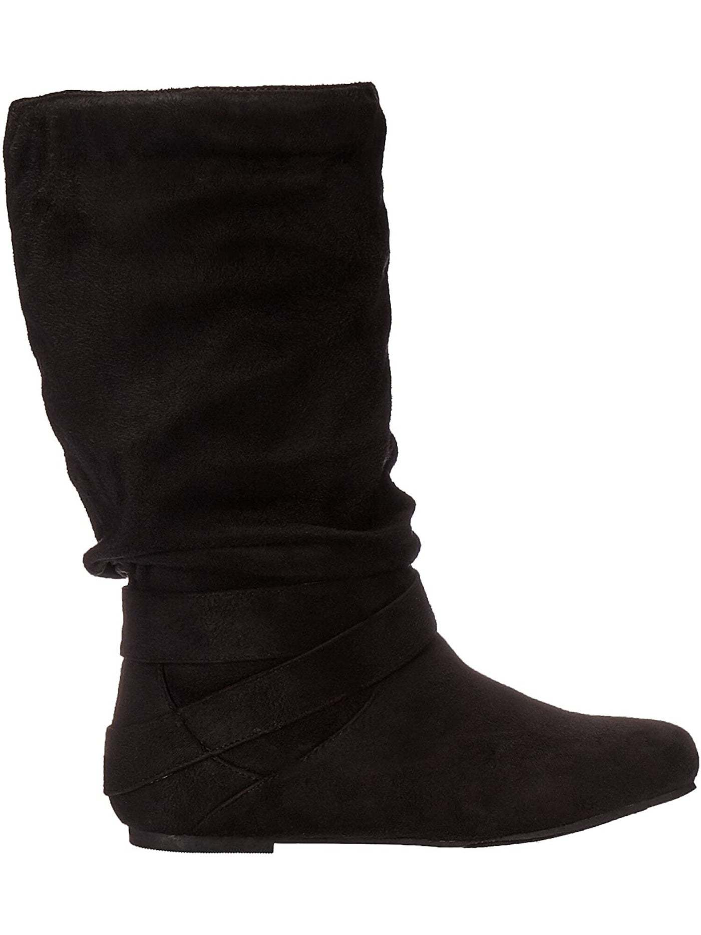 JOURNEE COLLECTION Womens Black Cushioned Chely Round Toe Slouch Boot 8 WC