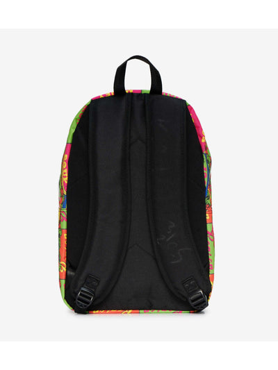 REASON Women's Green Printed Polyester Padded Shoulder Straps Laptop Sleeve Adjustable Strap Backpack