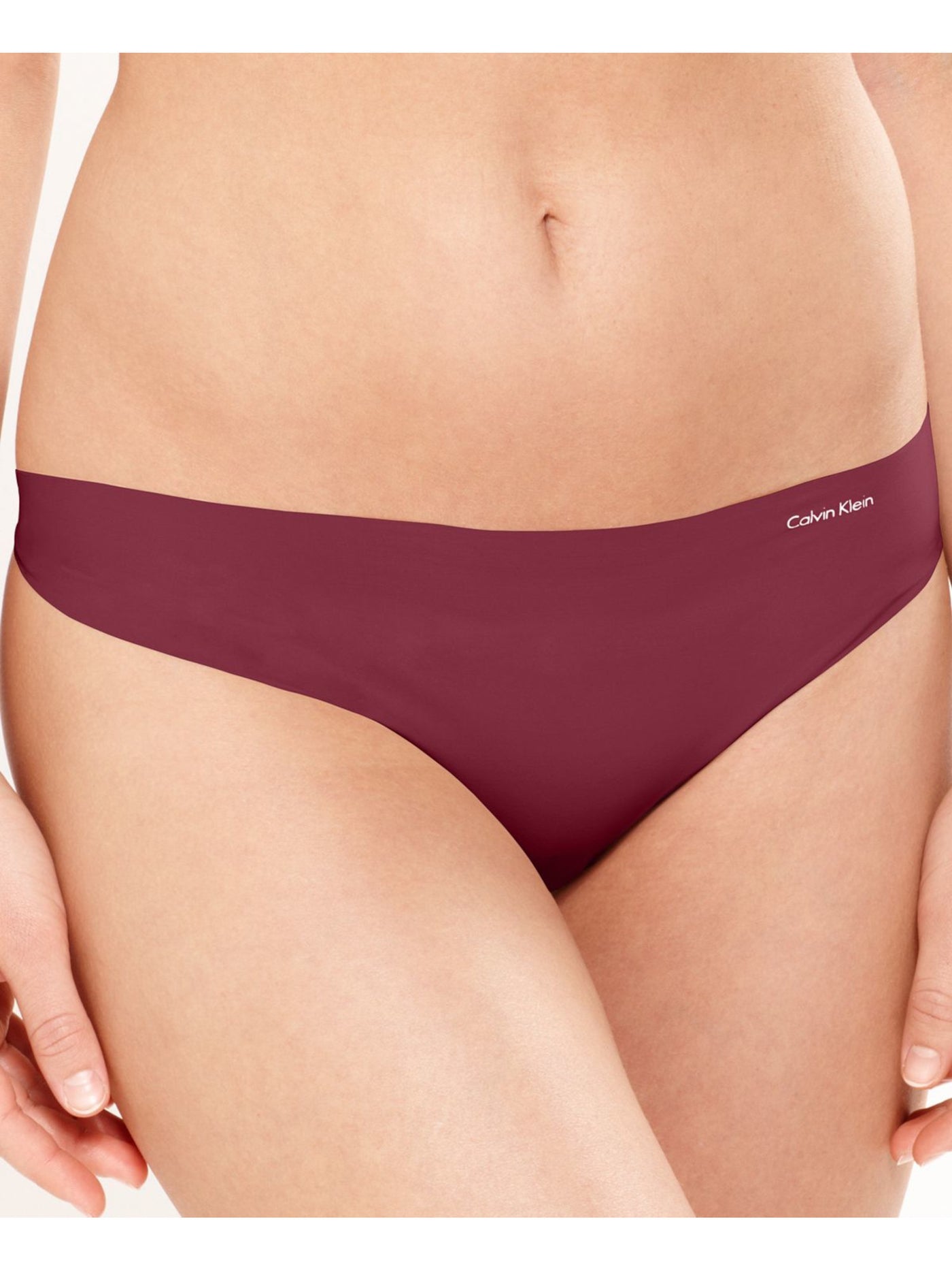 CALVIN KLEIN Intimates Purple Invisible Thong Underwear L