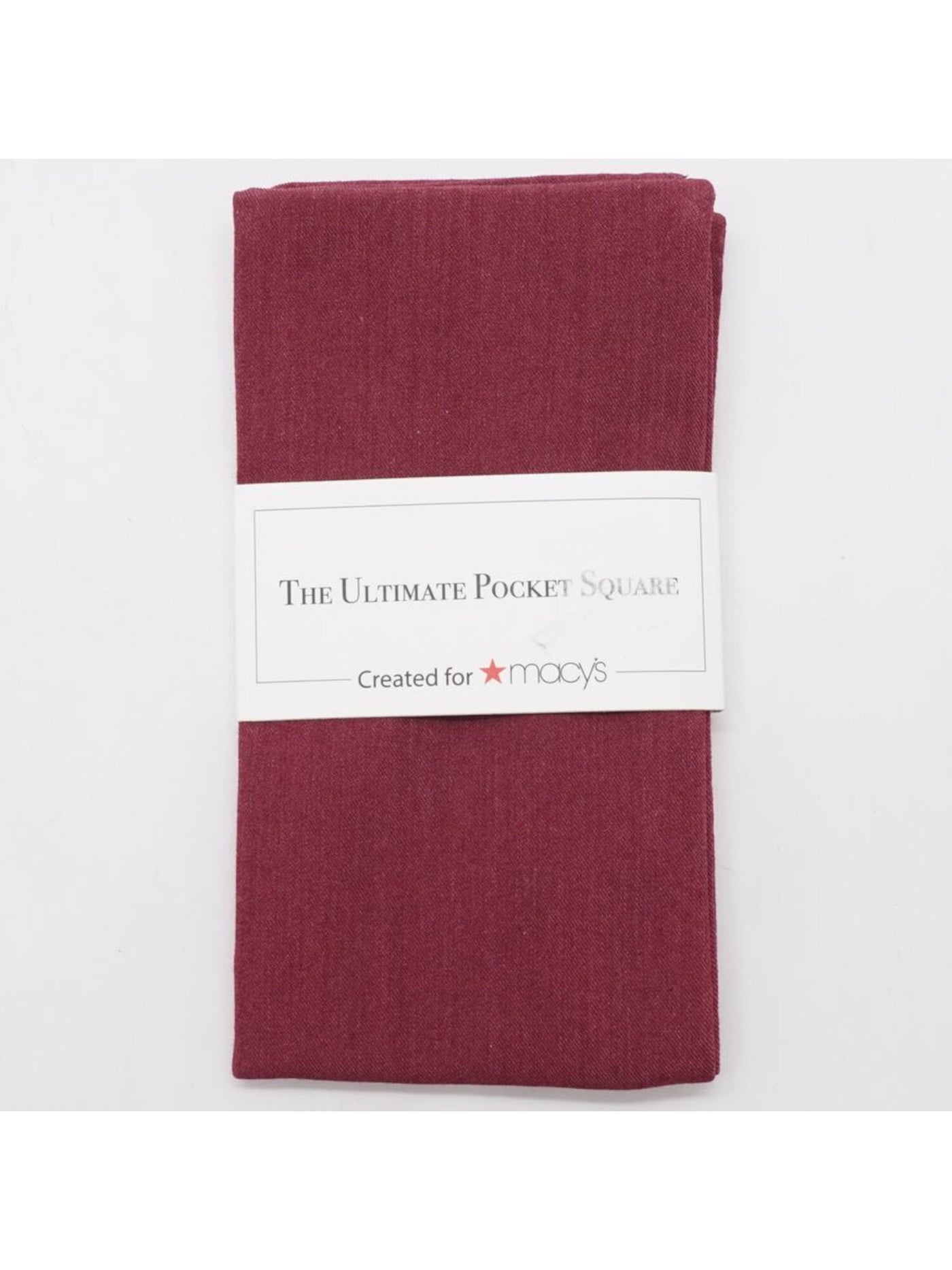 ULTIMATE POCKET SQUARE Mens Burgundy Solid Pocket Square