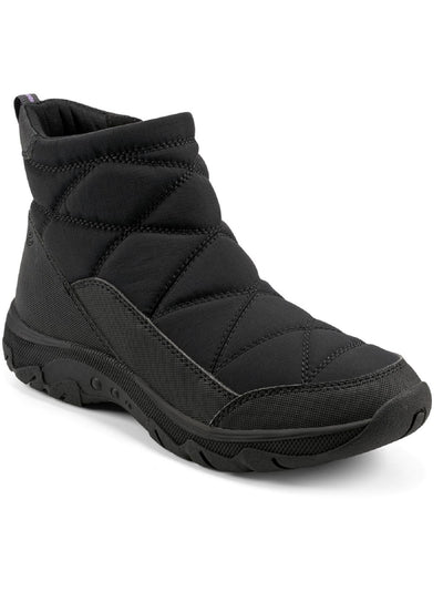 EASY SPIRIT Womens Black Water Resistant Cushioned Tru Round Toe Wedge Zip-Up Winter Boots 10 M