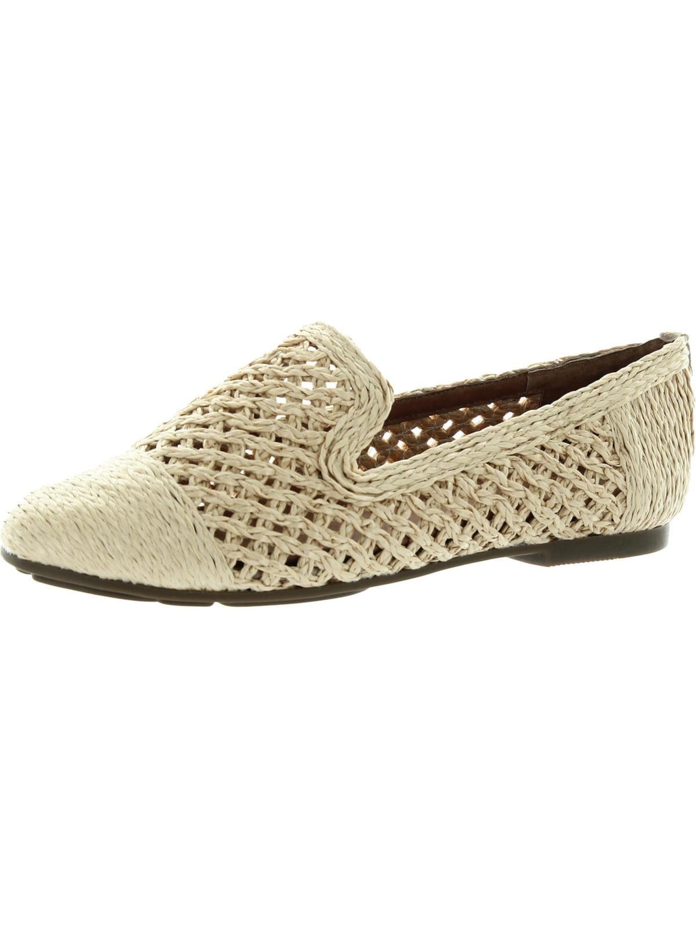 GENTLE SOULS KENNETH COLE Womens Beige Cushioned Braided Breathable Eugene Almond Toe Slip On Loafers Shoes 5