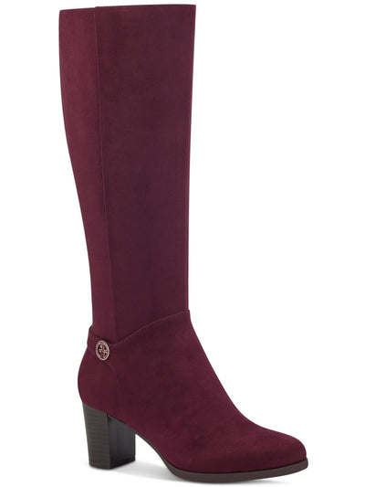 GIANI BERNINI Womens Burgundy Slip Resistant Goring Adonnys Round Toe Block Heel Zip-Up Heeled Boots 11 M
