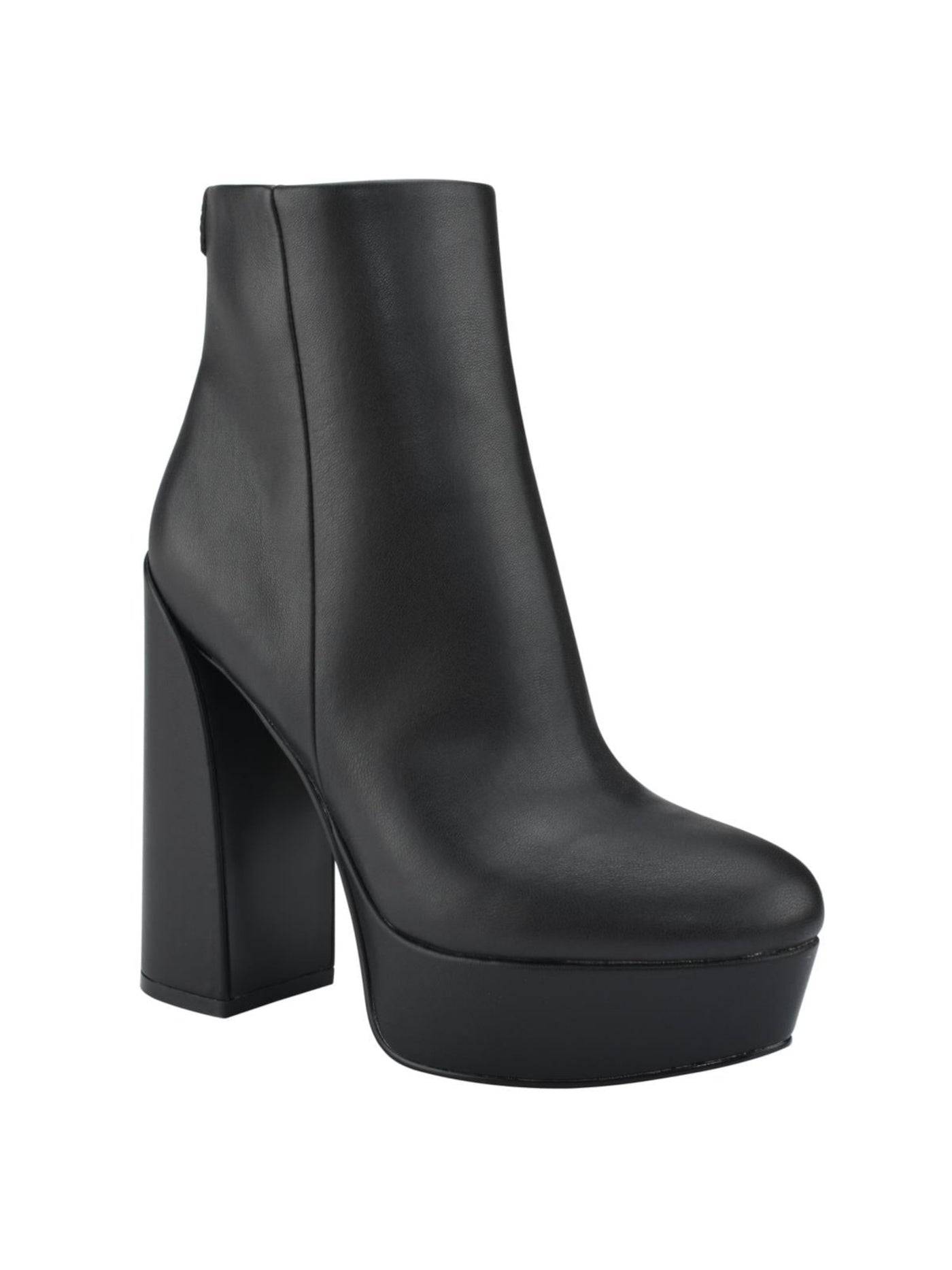 GUESS Womens Black Comfort Crafty Round Toe Block Heel Zip-Up Booties 7.5 M
