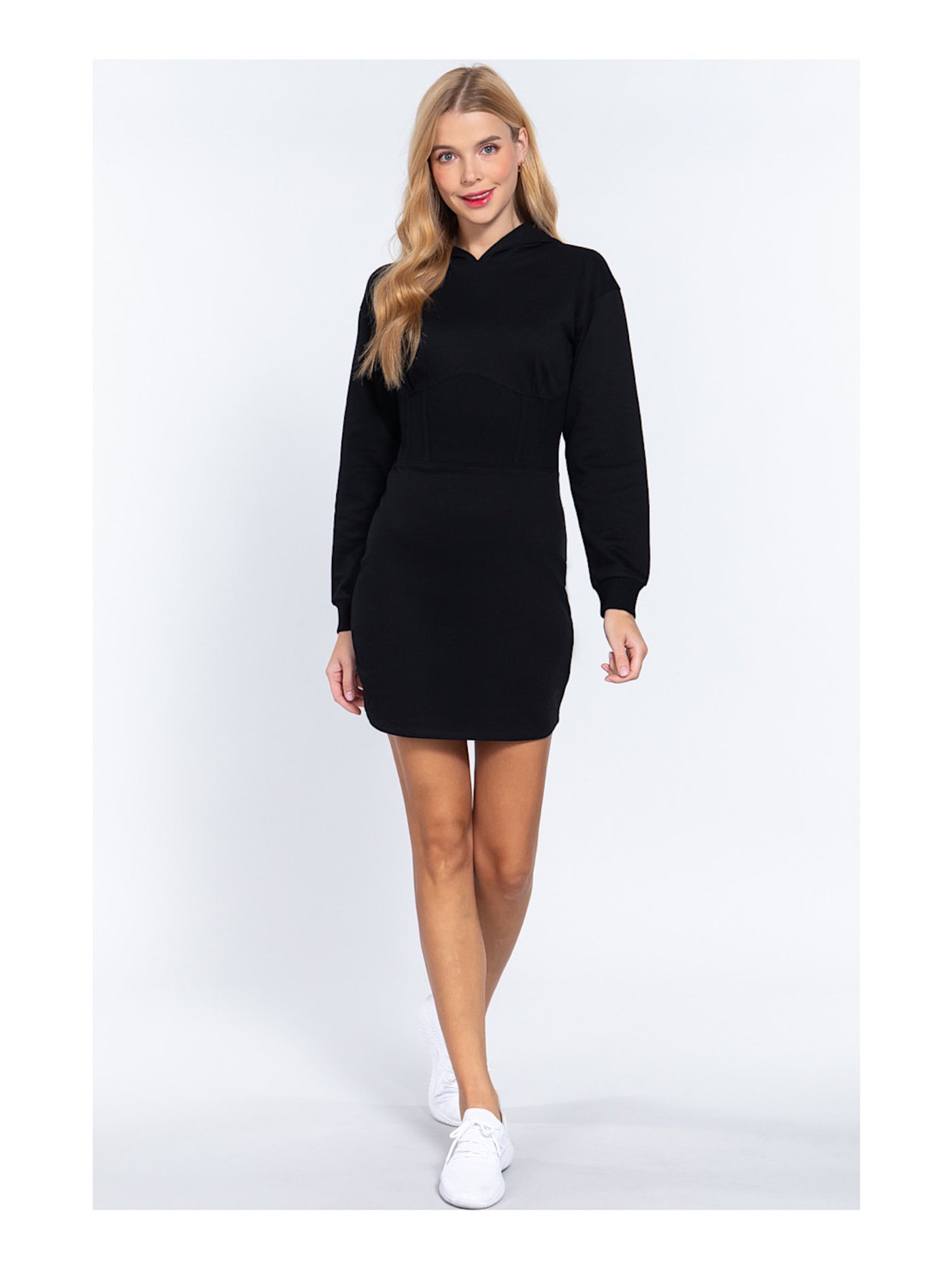 ALMOST FAMOUS Womens Black Stretch Long Sleeve Mini Sheath Dress XL