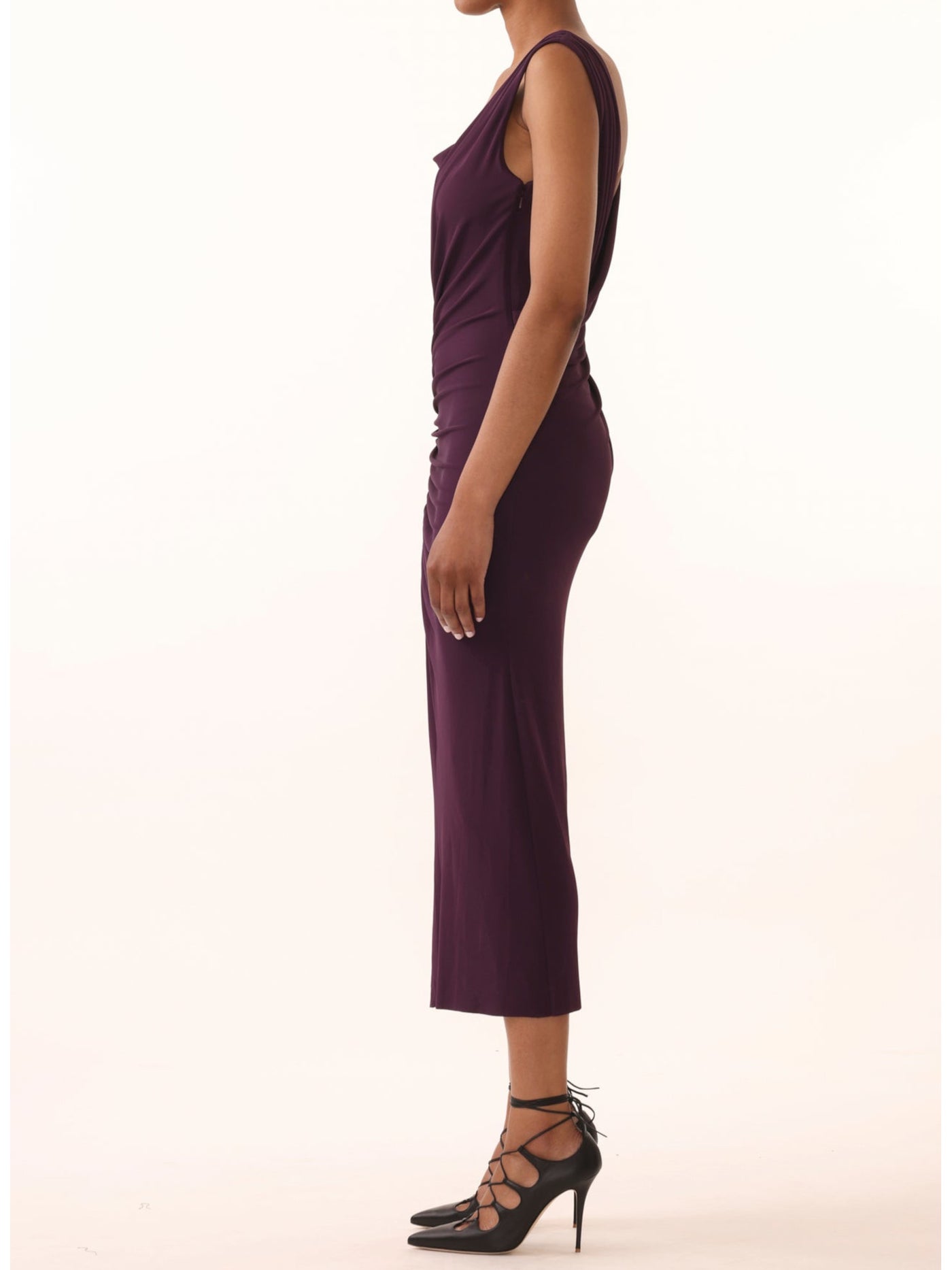 jason wu purple dress Jason Wu Sheer Sleeveless Gown W/allover Floral Appliques in Purple