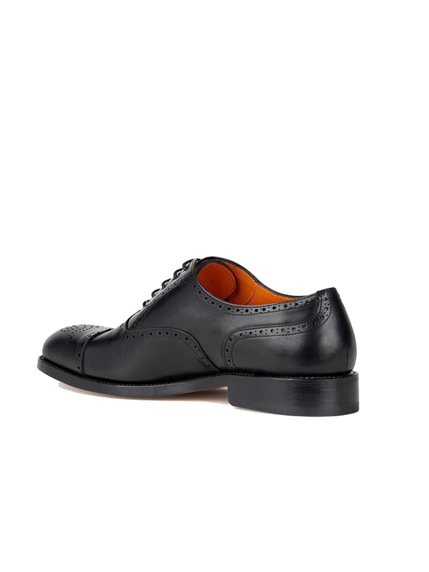 CROSBY SQUARE Mens Black Perforated Comfort Jermyn Cap Toe Block Heel Lace-Up Leather Oxford Shoes 45