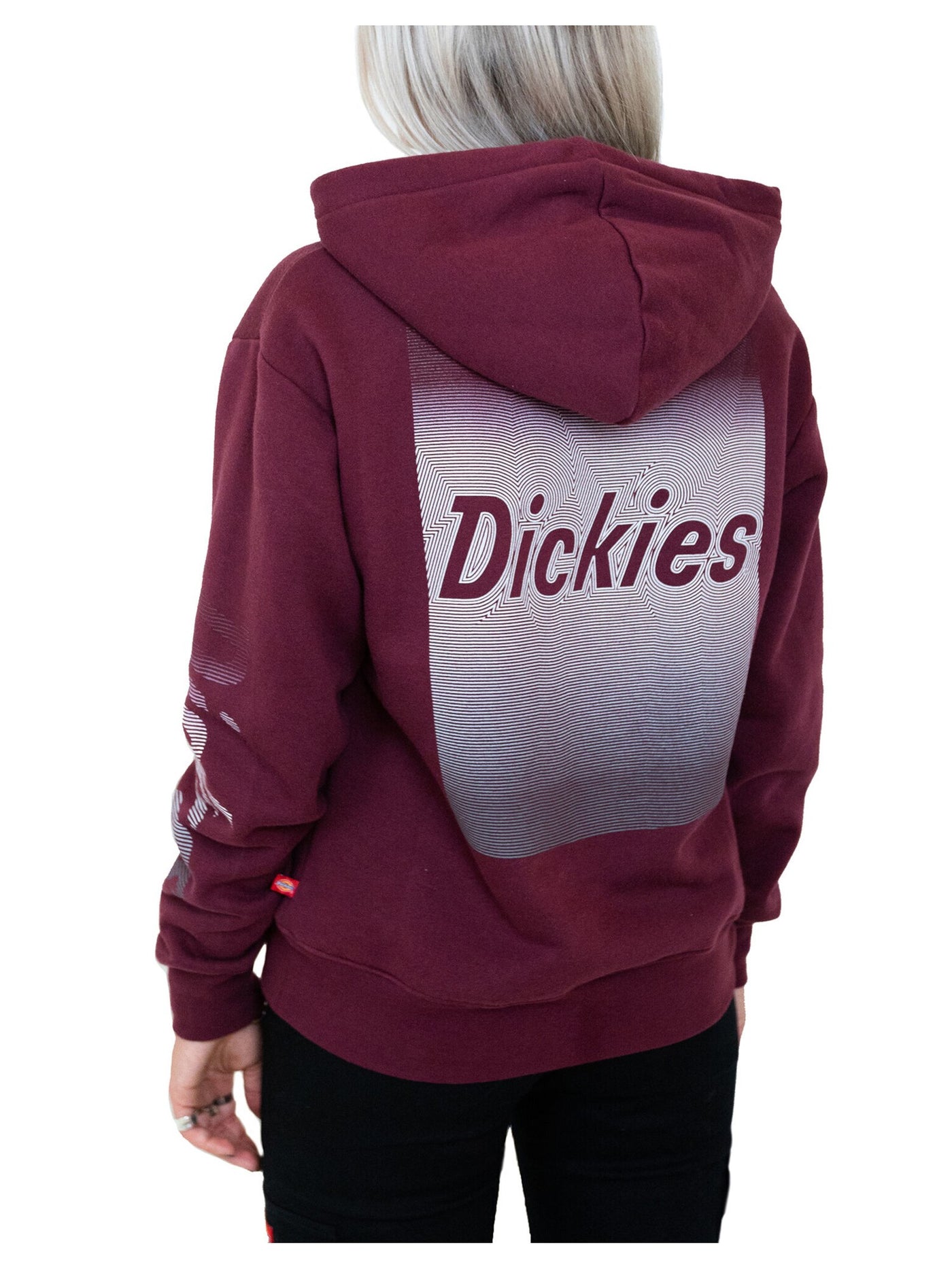 DICKIES Womens Maroon Printed Hoodie Top Juniors XS