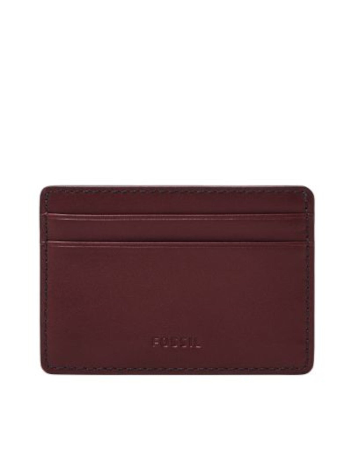 FOSSIL Men's Red Solid Card Holder