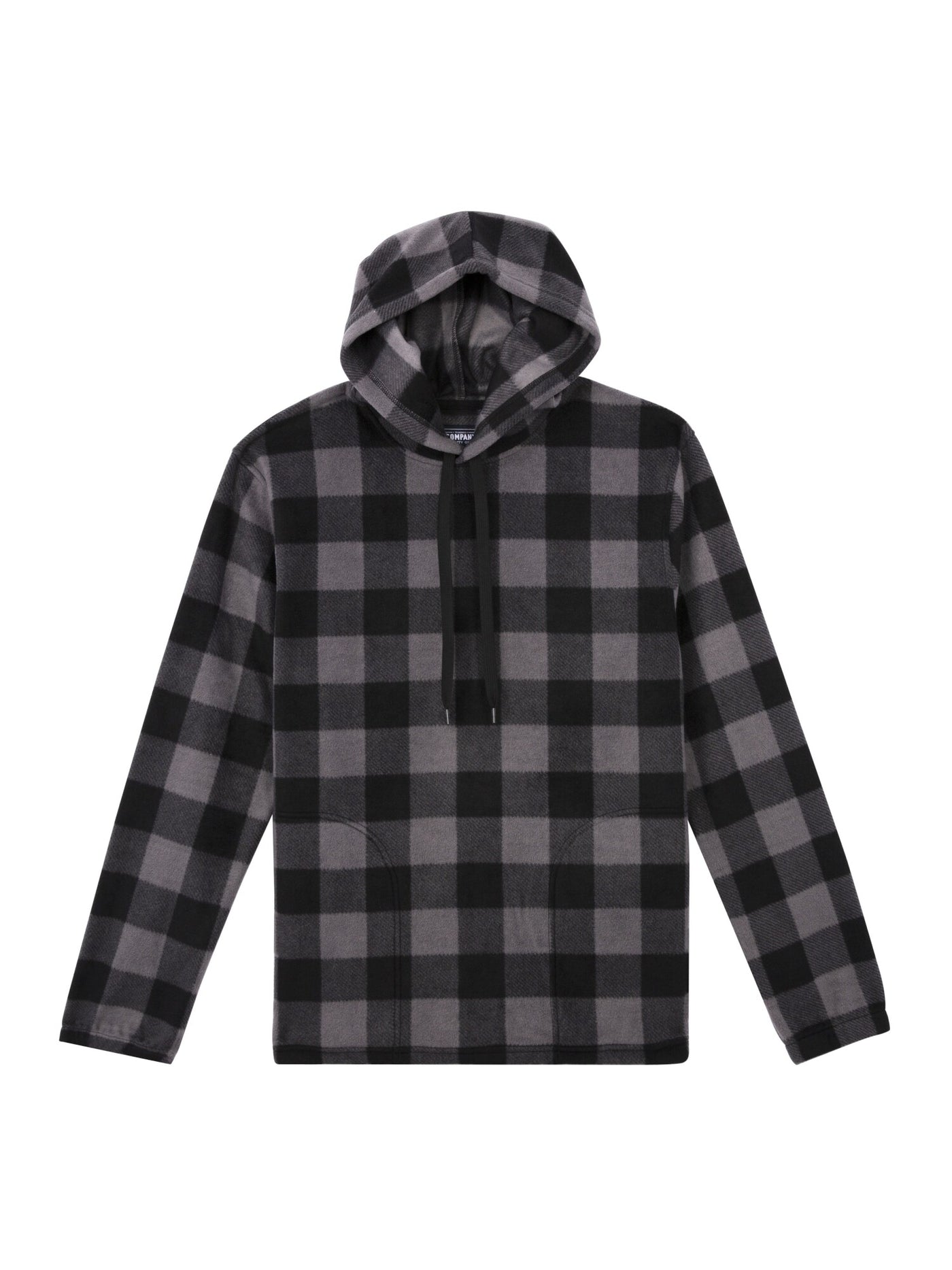 COMPANY 81 Mens Gray Plaid Long Sleeve Flannel Hoodie M