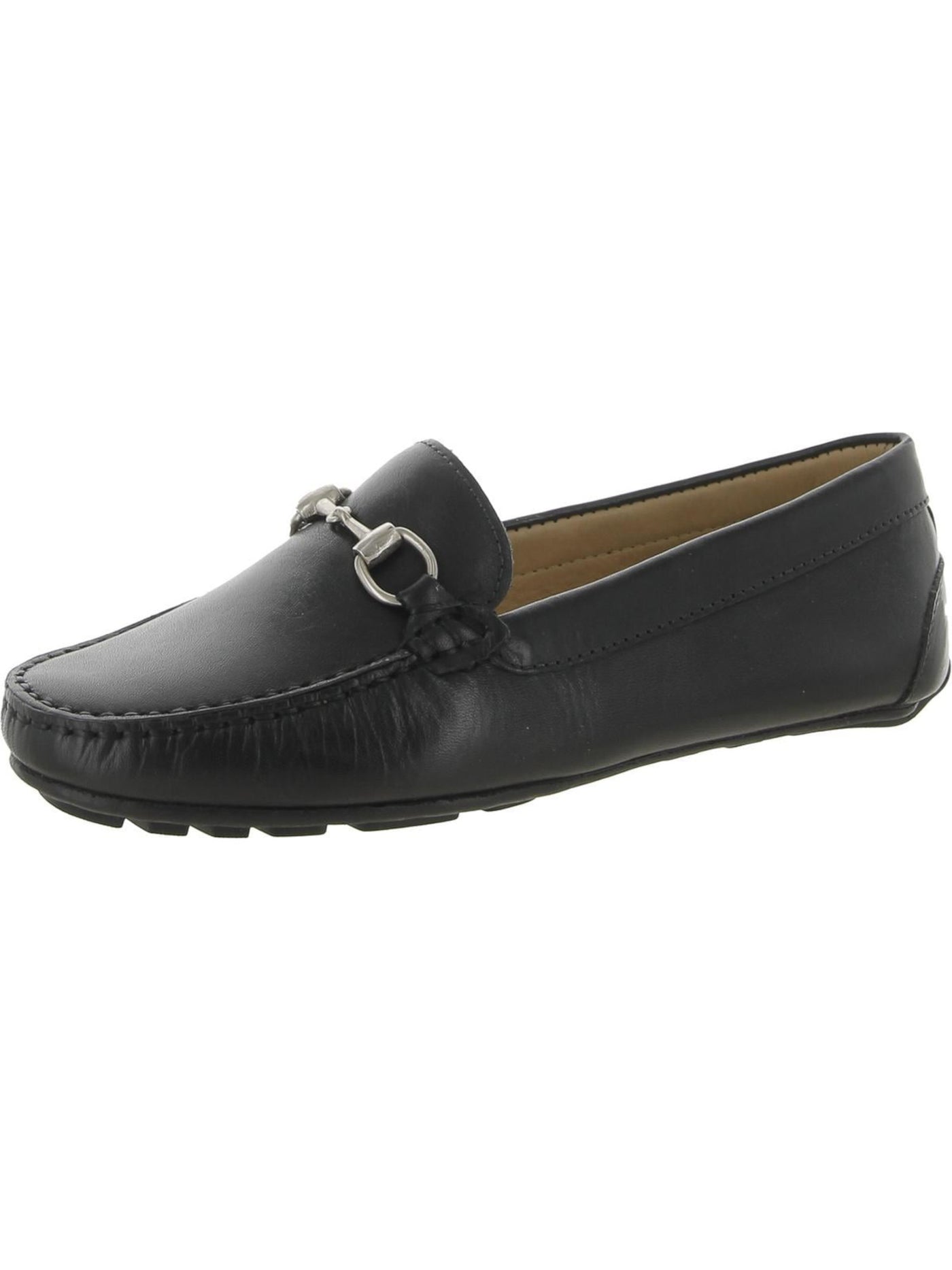 MARC JOSEPH NEW YORK Womens Black Arch Support Cushioned Sarasota Round Toe Slip On Leather Loafers Shoes 7