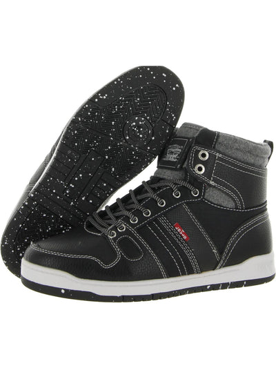 LEVI'S Womens Black Logo Removable Insole Cushioned Bb Hi Ul Round Toe Platform Lace-Up Athletic Sneakers Shoes 6.5