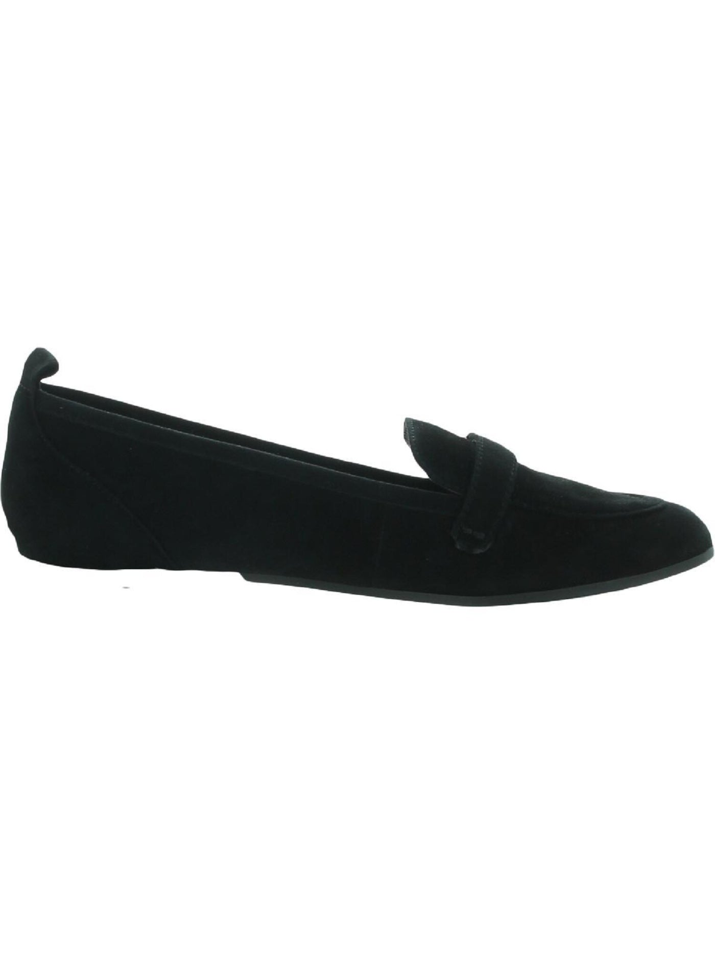 GIANI BERNINI Womens Black Strap And Hardware Detail Round Toe Slip On Leather Loafers Shoes 5.5 M