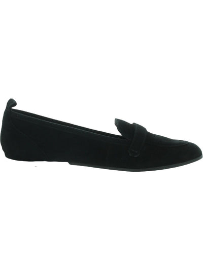 GIANI BERNINI Womens Black Strap And Hardware Detail Round Toe Slip On Leather Loafers Shoes 5.5 M