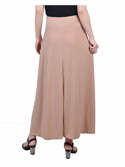 NY COLLECTION Womens Beige Unlined Elastic Waist Pull On Tie Waist Maxi A-Line Skirt Petites PS