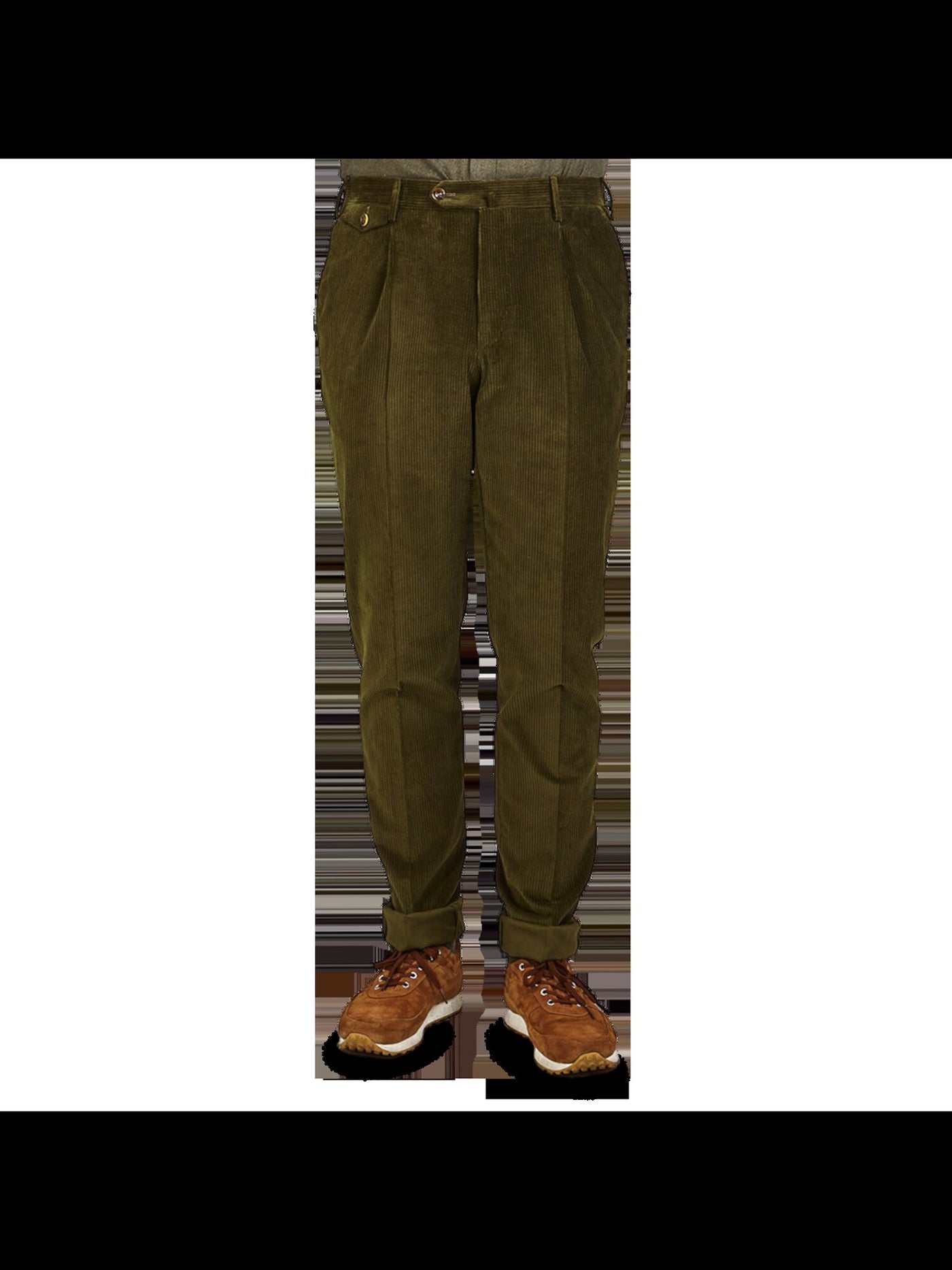 TORIN OPIFICIO Mens Green Flat Front Straight Leg Stretch Classic Fit Pants 48