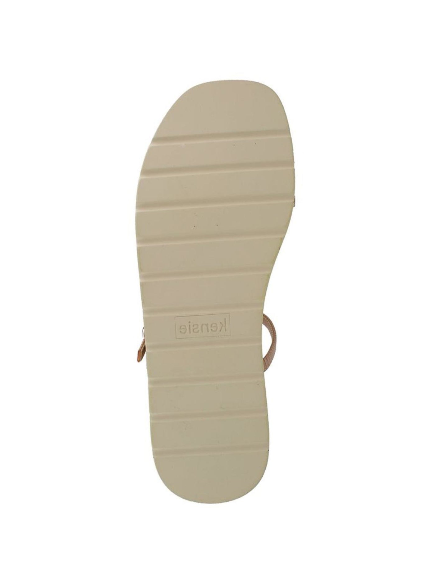 KENSIE Womens Beige Croc 1/2" Platform Padded Strappy Buckle Accent Dara Square Toe Wedge Slip On Slide Sandals Shoes M