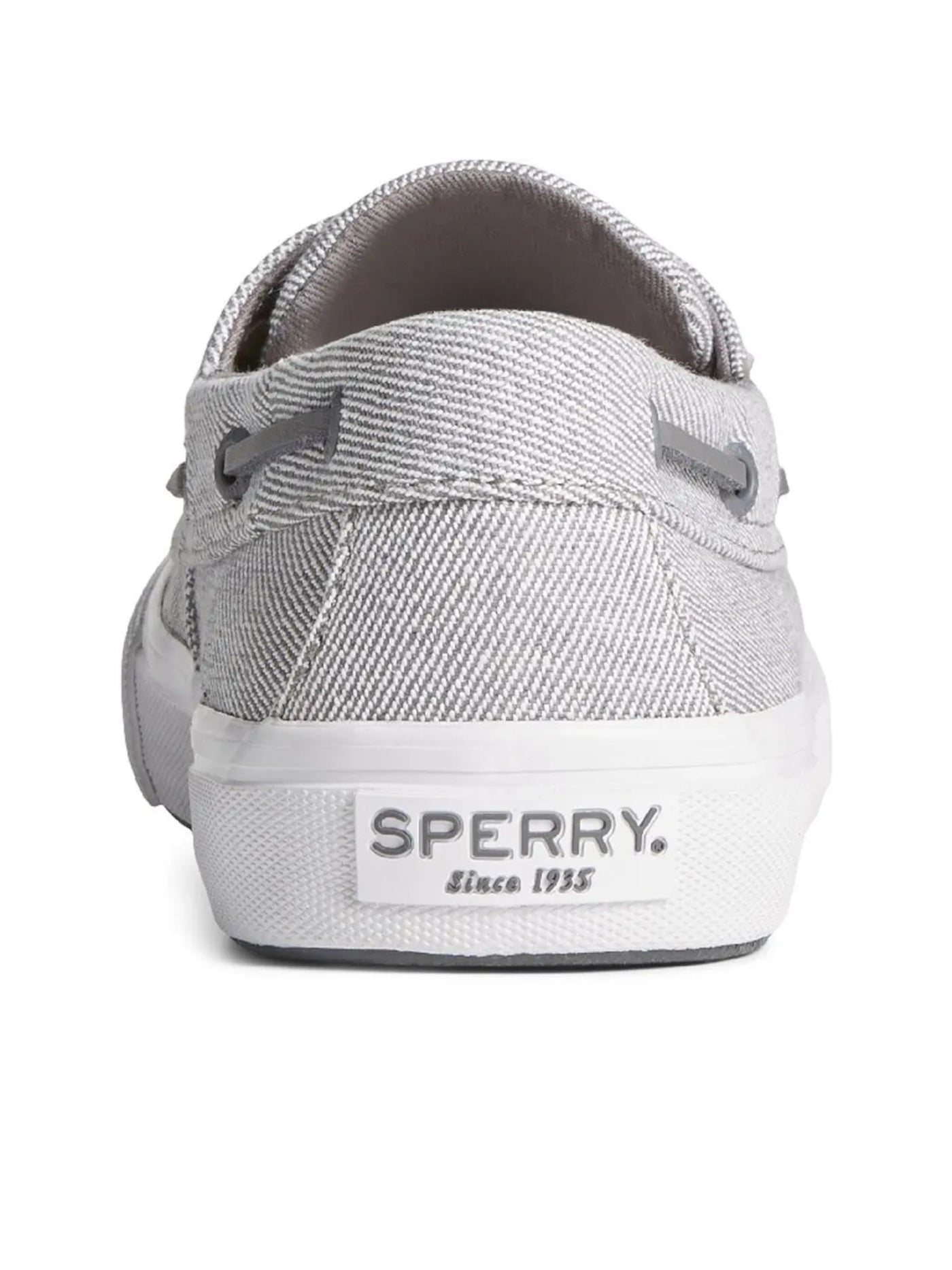 SPERRY Mens Gray Twill Padded Non-Marking Removable Insole Bahama Ii Round Toe Lace-Up Boat Shoes 16