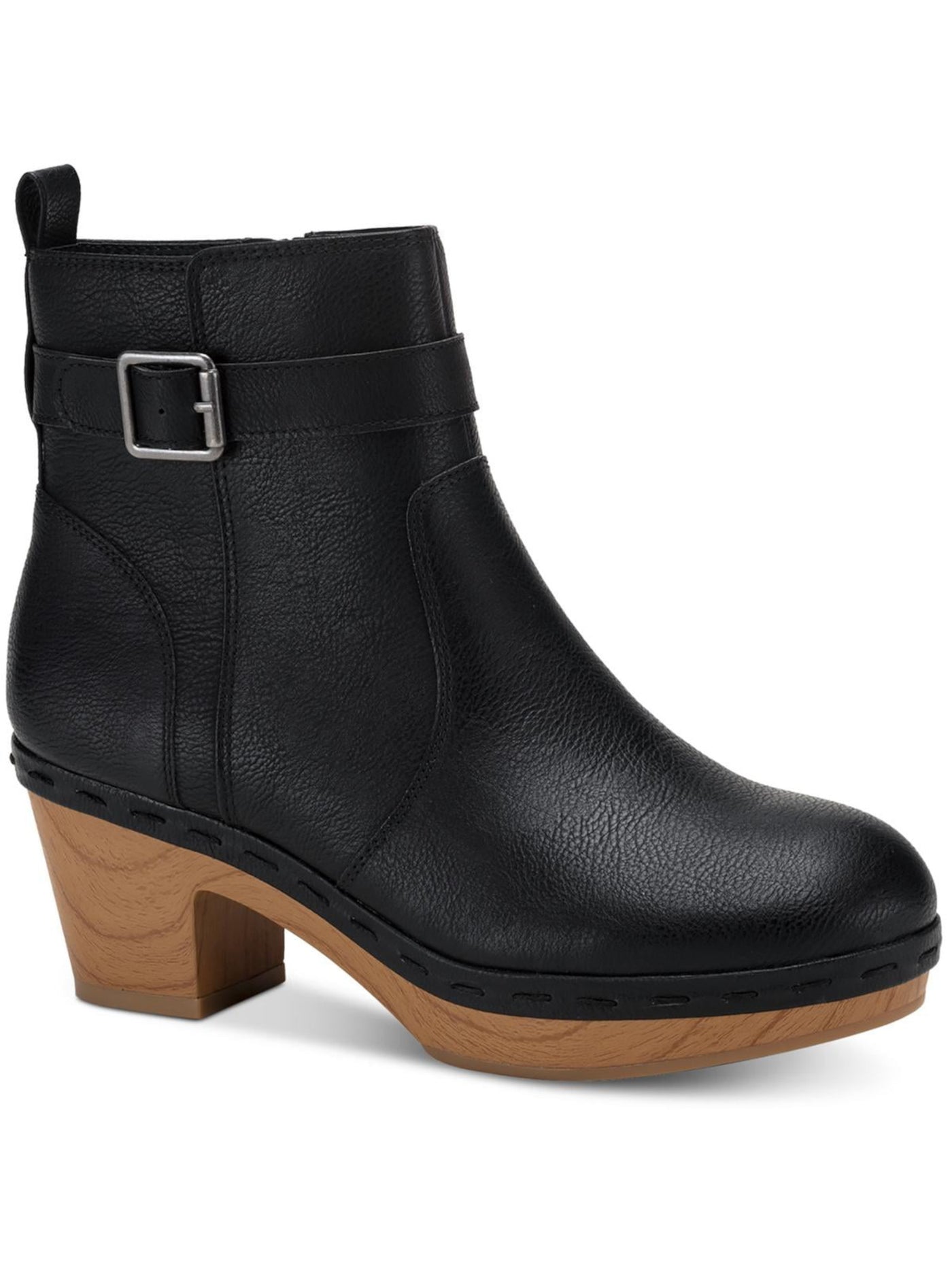 STYLE & COMPANY Womens Black Buckle Accent Toryy Round Toe Block Heel Zip-Up Dress Booties 11 M