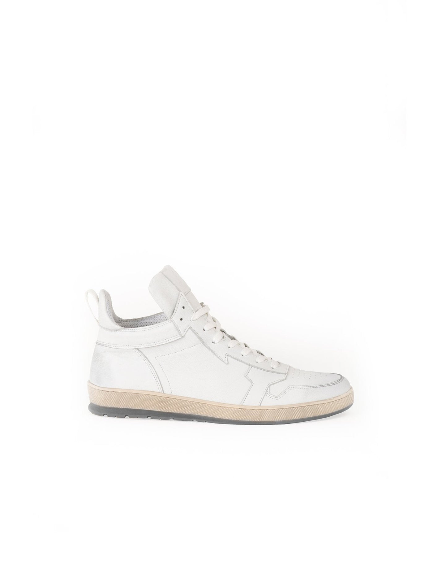 THE RAD BLACK KIDS Mens White Mixed Media Padded Collar And Tongue Heel Pull-Tab Logo Perforated Padded Gwanda 1 Round Toe Platform Lace-Up Leather Sneakers Shoes 12