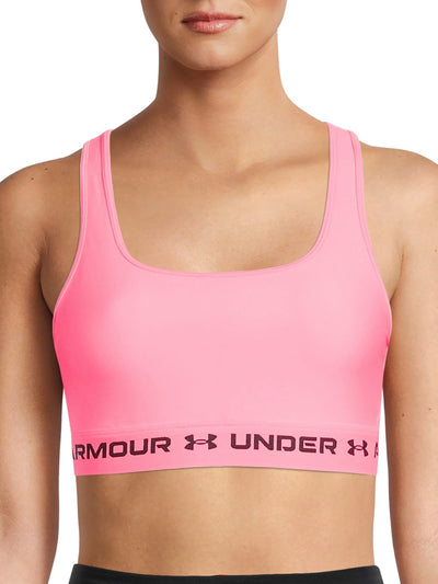 UNDER ARMOUR Intimates Pink Medium Support Moisture Wicking Compression Sports Bra SM