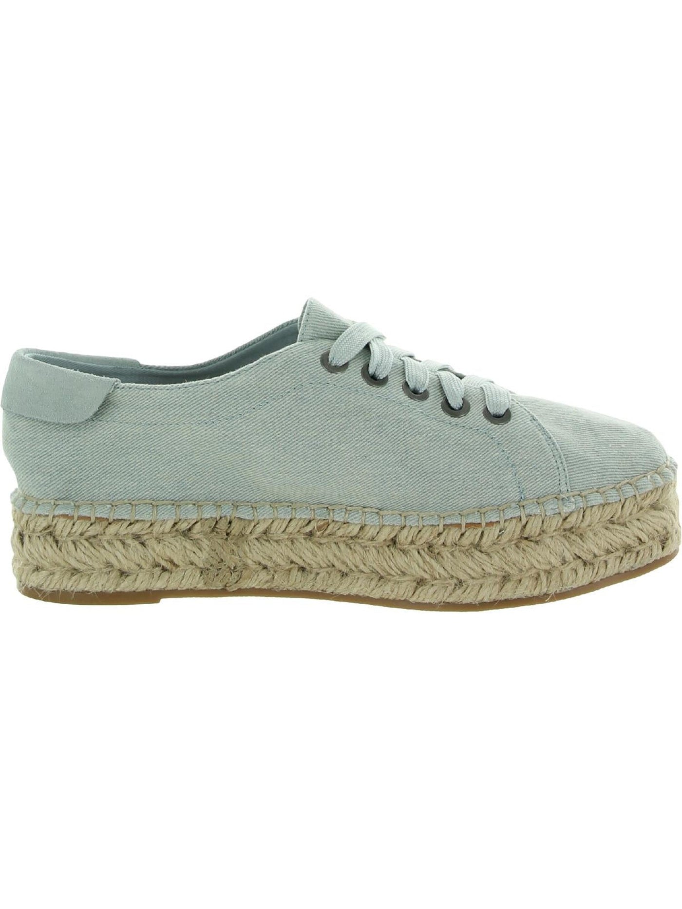 SPLENDID Womens Denim Blue Espadrille Laurel Round Toe Platform Lace-Up Athletic Sneakers Shoes 6.5 M