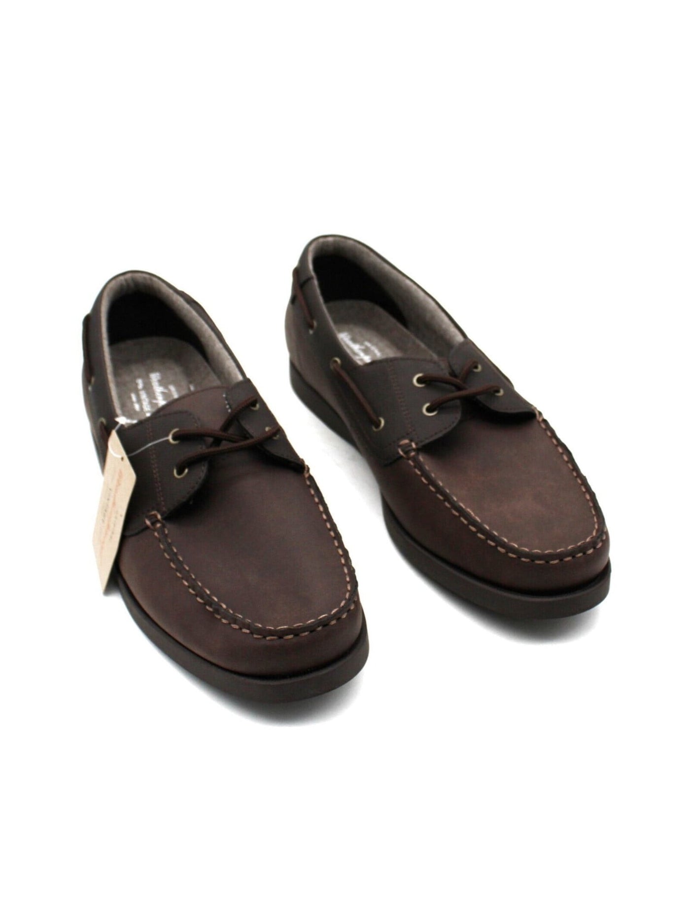 WEATHERPROOF VINTAGE Mens Brown Cushioned Benny Round Toe Lace-Up Boat Shoes 12 M