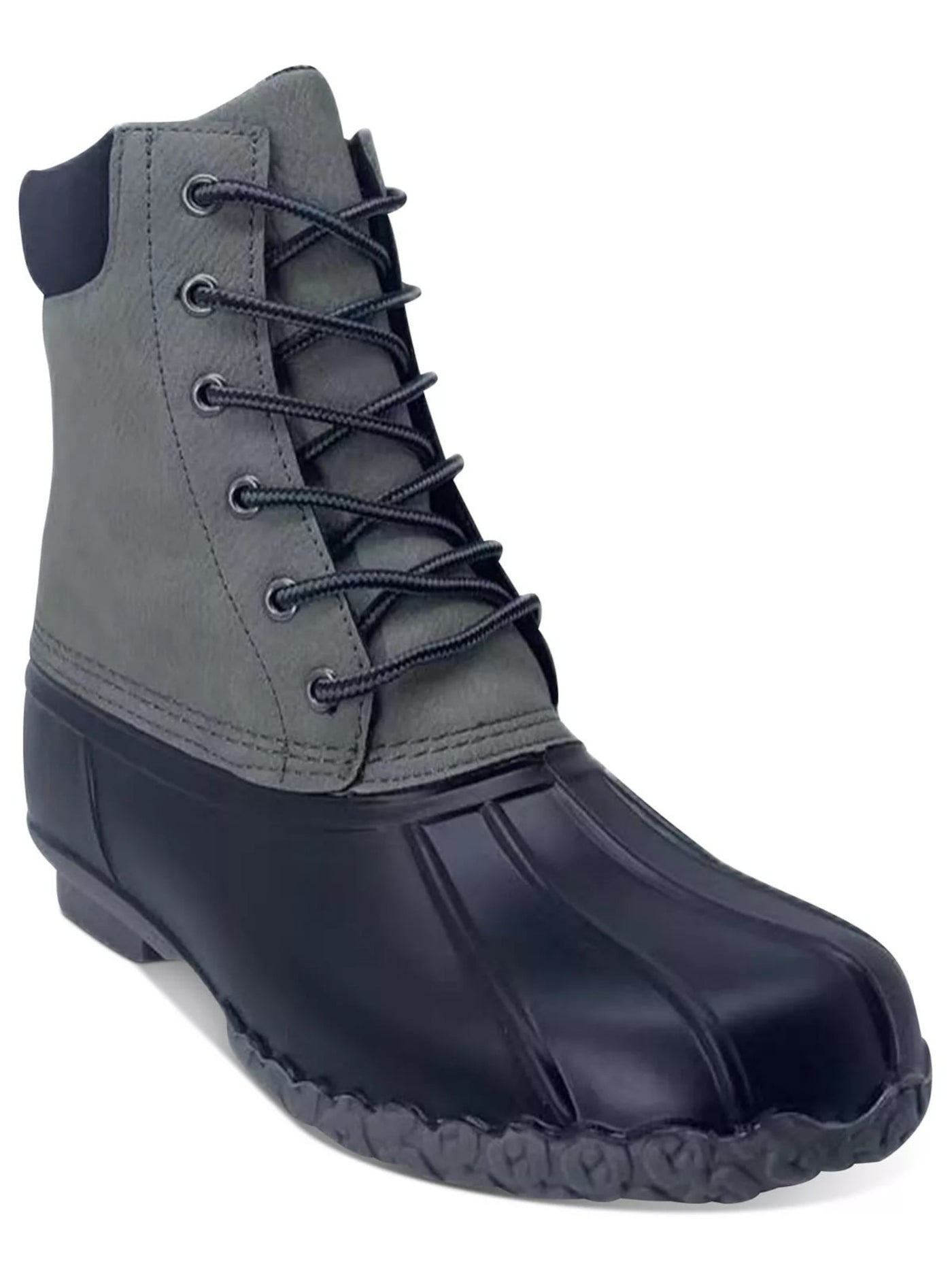 WEATHERPROOF VINTAGE Womens Gray Waterproof Adam Round Toe Lace-Up Duck Boots 8 M