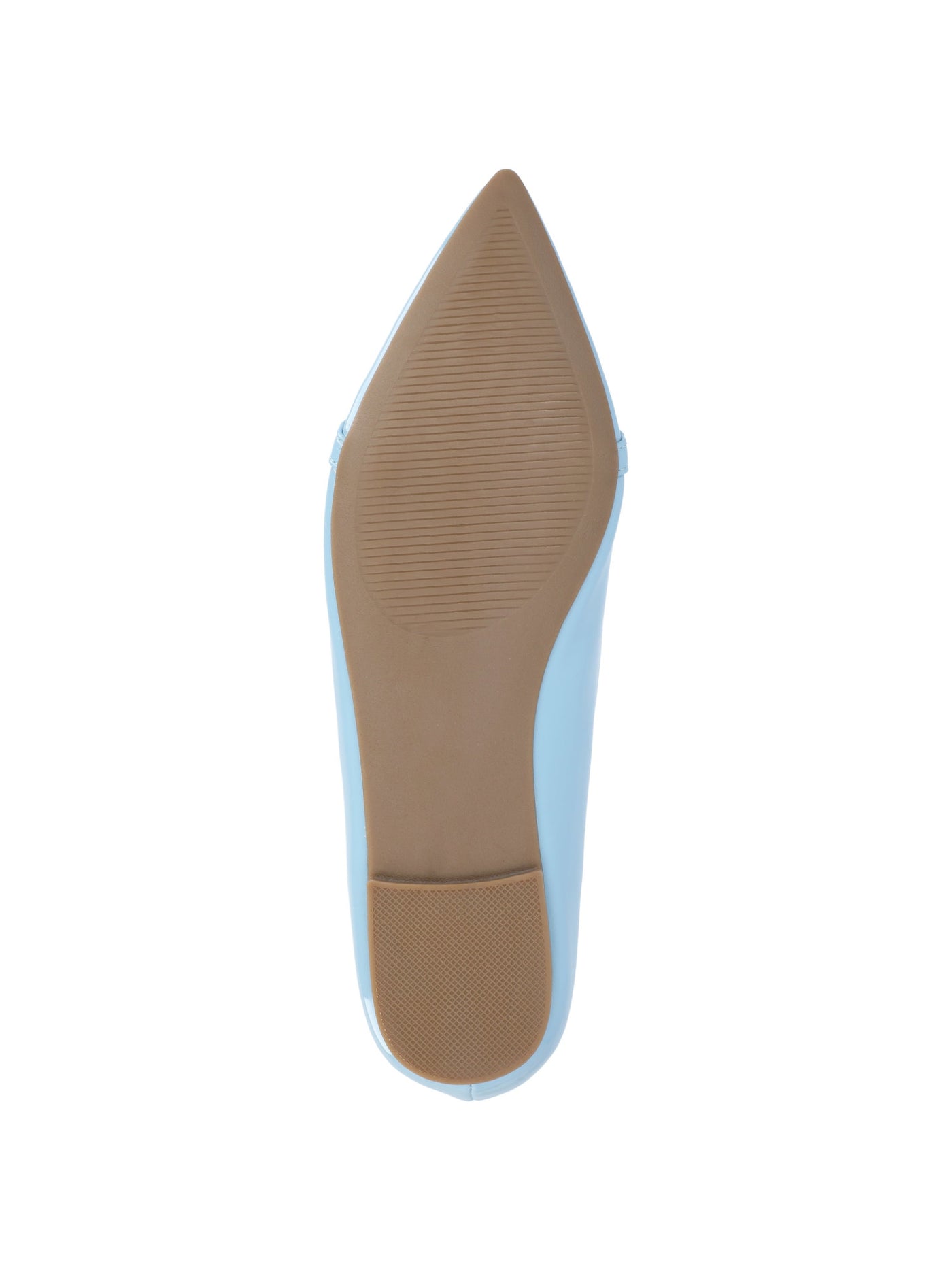 JOURNEE COLLECTION Womens Light Blue Chain Hardware Padded Clareene Pointed Toe Slip On Dress Flats Shoes