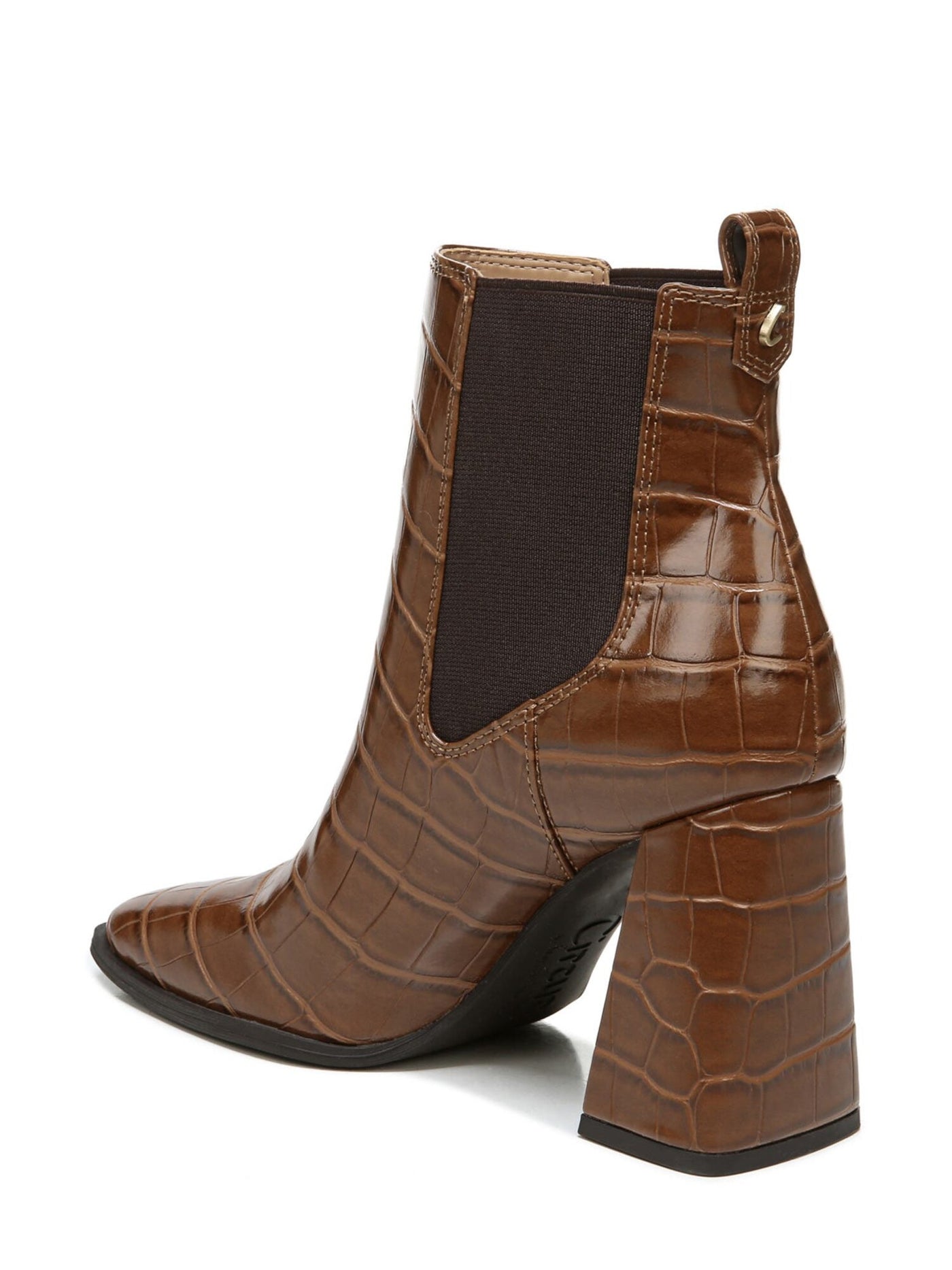 CIRCUS By Sam Edelman Womens Brown Side Gores Cushioned Square Toe Flare Dress Booties 9.5