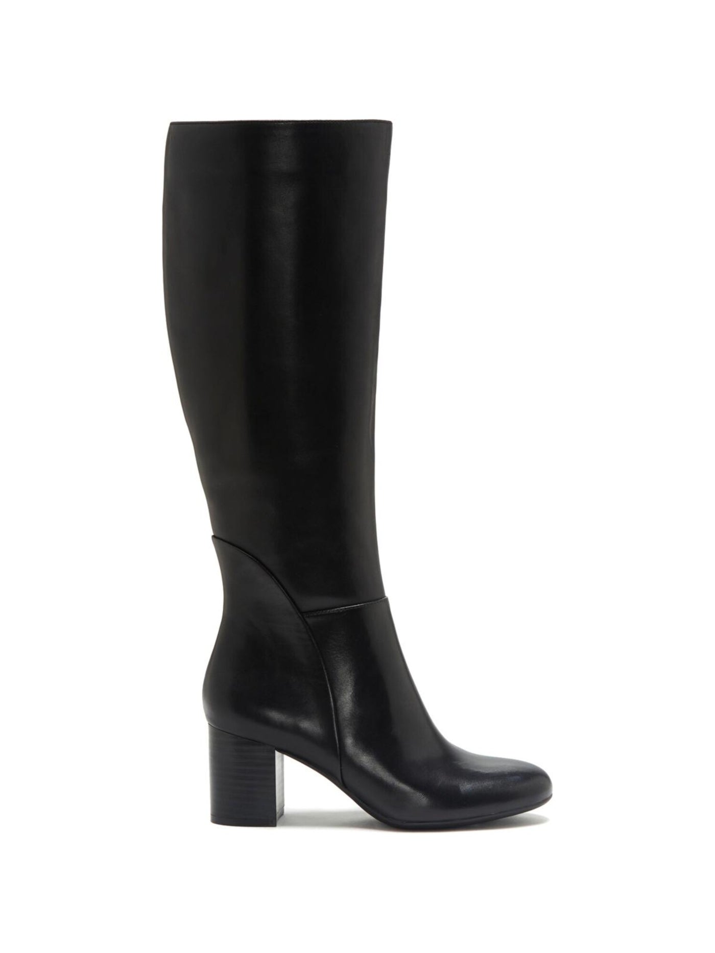 INC Womens Black Block Heel Zip-Up Leather Dress Boots Shoes 5.5