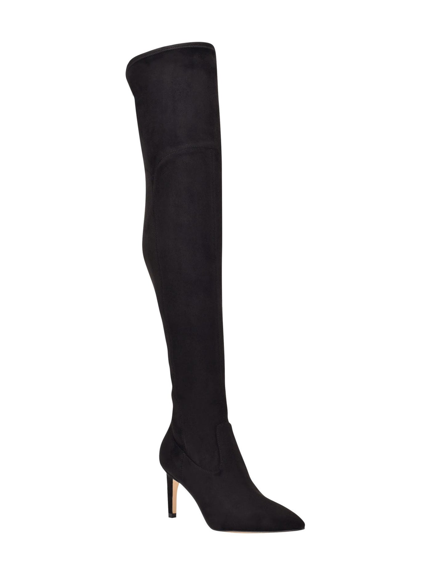 CALVIN KLEIN Womens Black Goring Sacha Pointy Toe Stiletto Zip-Up Dress Boots 8 M