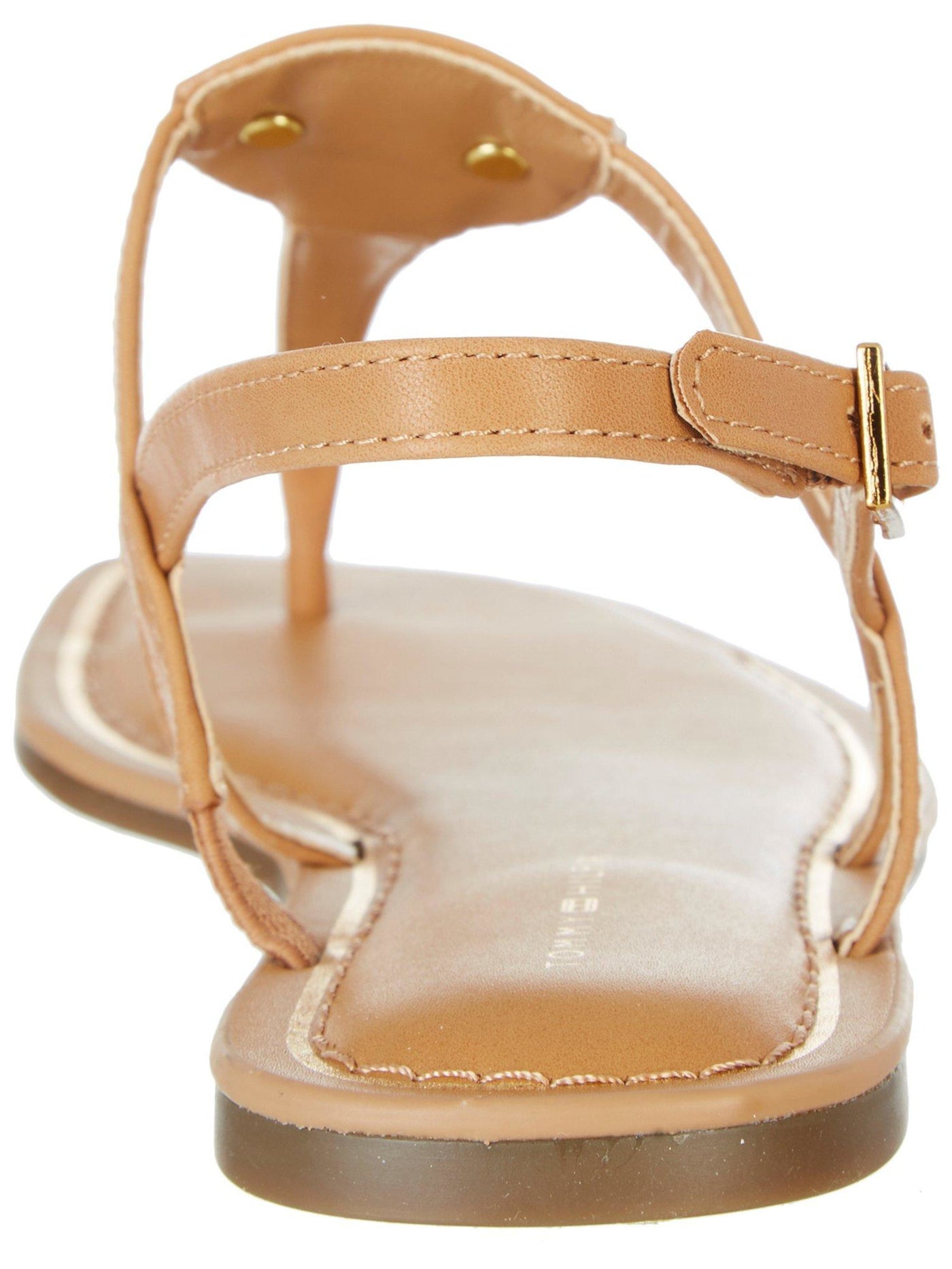TOMMY HILFIGER Womens Beige Strappy Logo Adjustable Strap Cushioned Janae Square Toe Buckle Thong Sandals 9 M