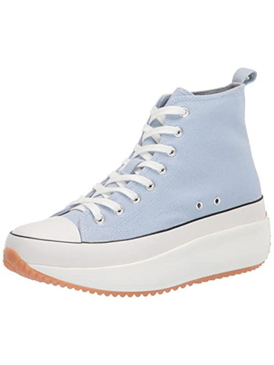 MADDEN GIRL Womens Mint Light Blue Pull Tab Padded Winnona Round Toe Lace-Up Sneakers Shoes 8