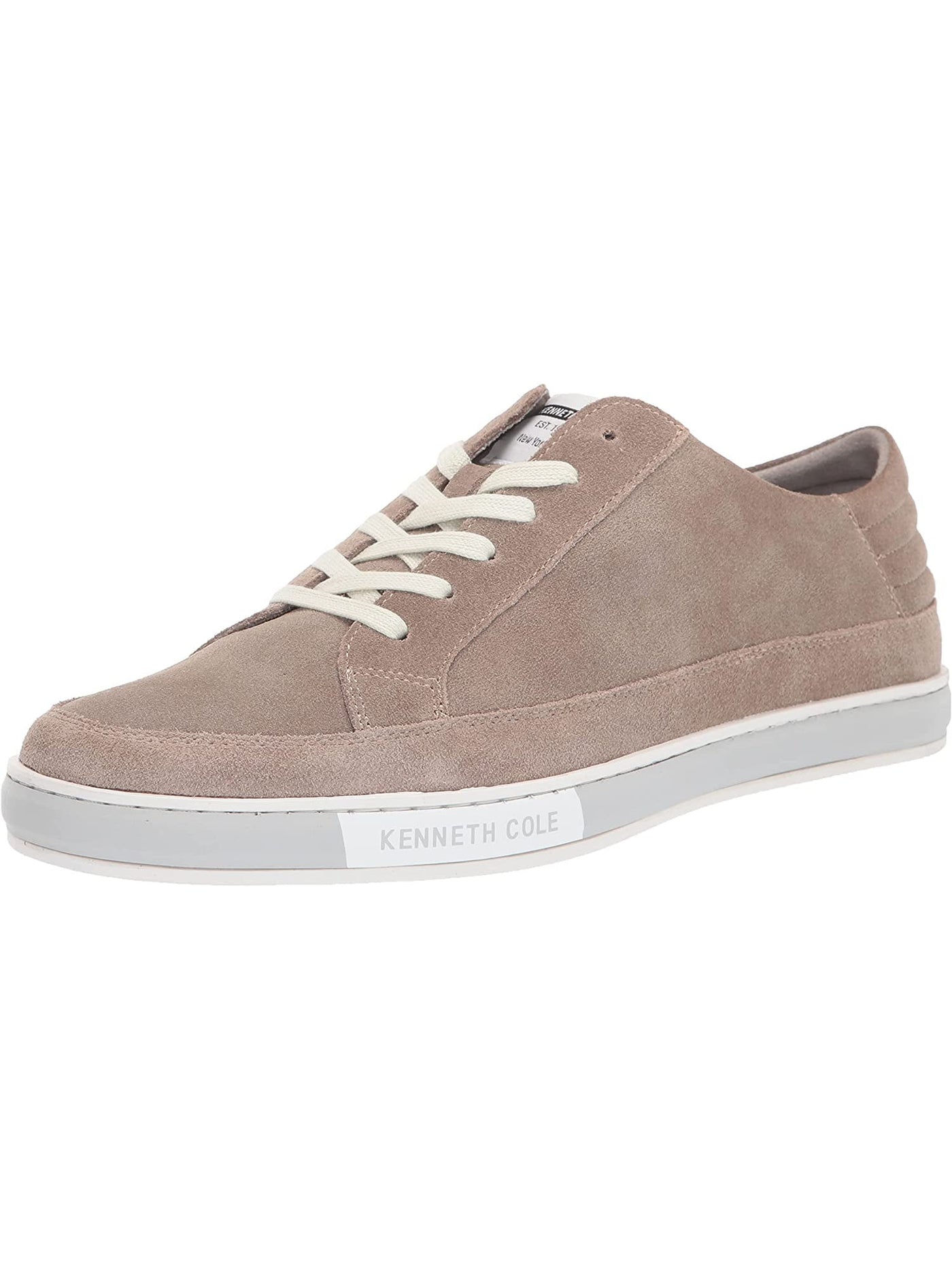 KENNETH COLE NEW YORK Mens Beige Padded Collar Cushioned Brand Round Toe Lace-Up Sneakers Shoes 10