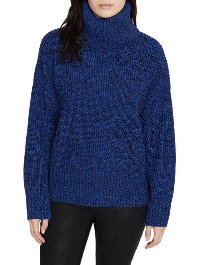 SANCTUARY Womens Blue Long Sleeve Turtle Neck Sweater Juniors L
