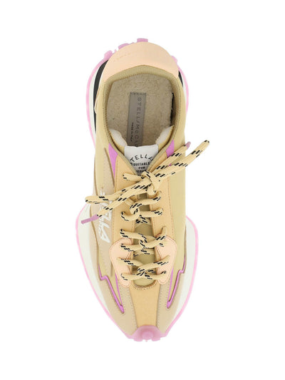 STELLAMCCARTNEY Womens Beige 1-1/2" Platform Logo Removable Insole Reclypse Almond Toe Lace-Up Athletic Sneakers Shoes 39
