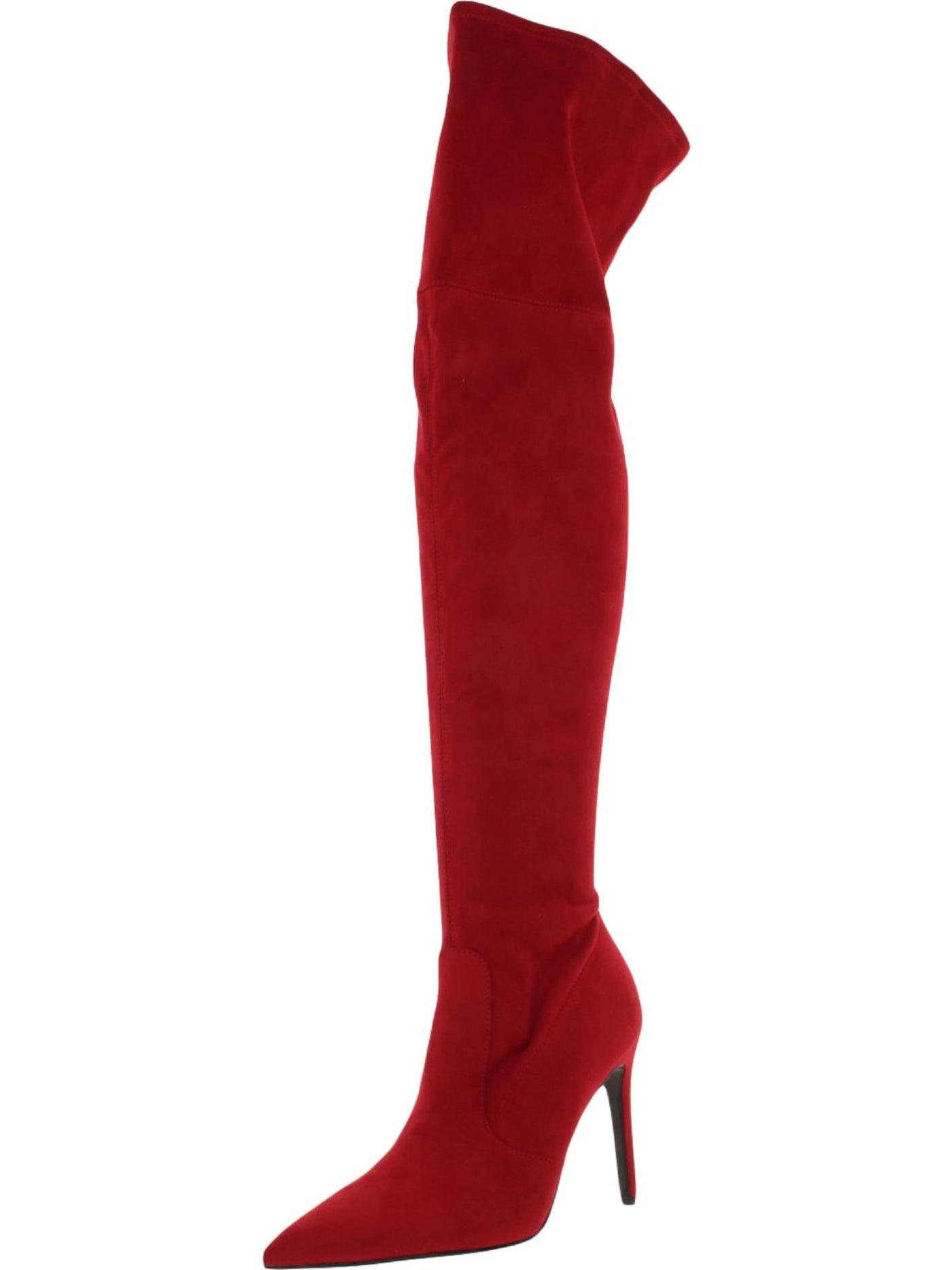 GUESS Womens Red Comfort Stretch Bonis Pointy Toe Stiletto Zip-Up Dress Boots 5 M