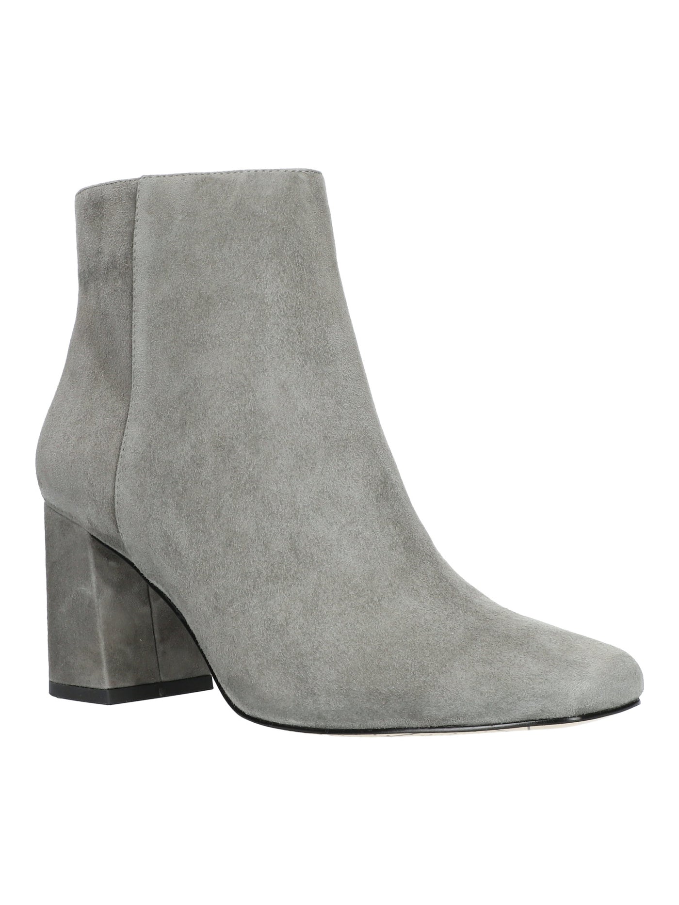 BELLA VITA Womens Gray Wilma Square Toe Block Heel Zip-Up Booties 9.5 N