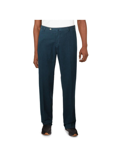TORIN OPIFICIO Mens Teal Flat Front, Classic Fit Chino Pants 54 38W\36L