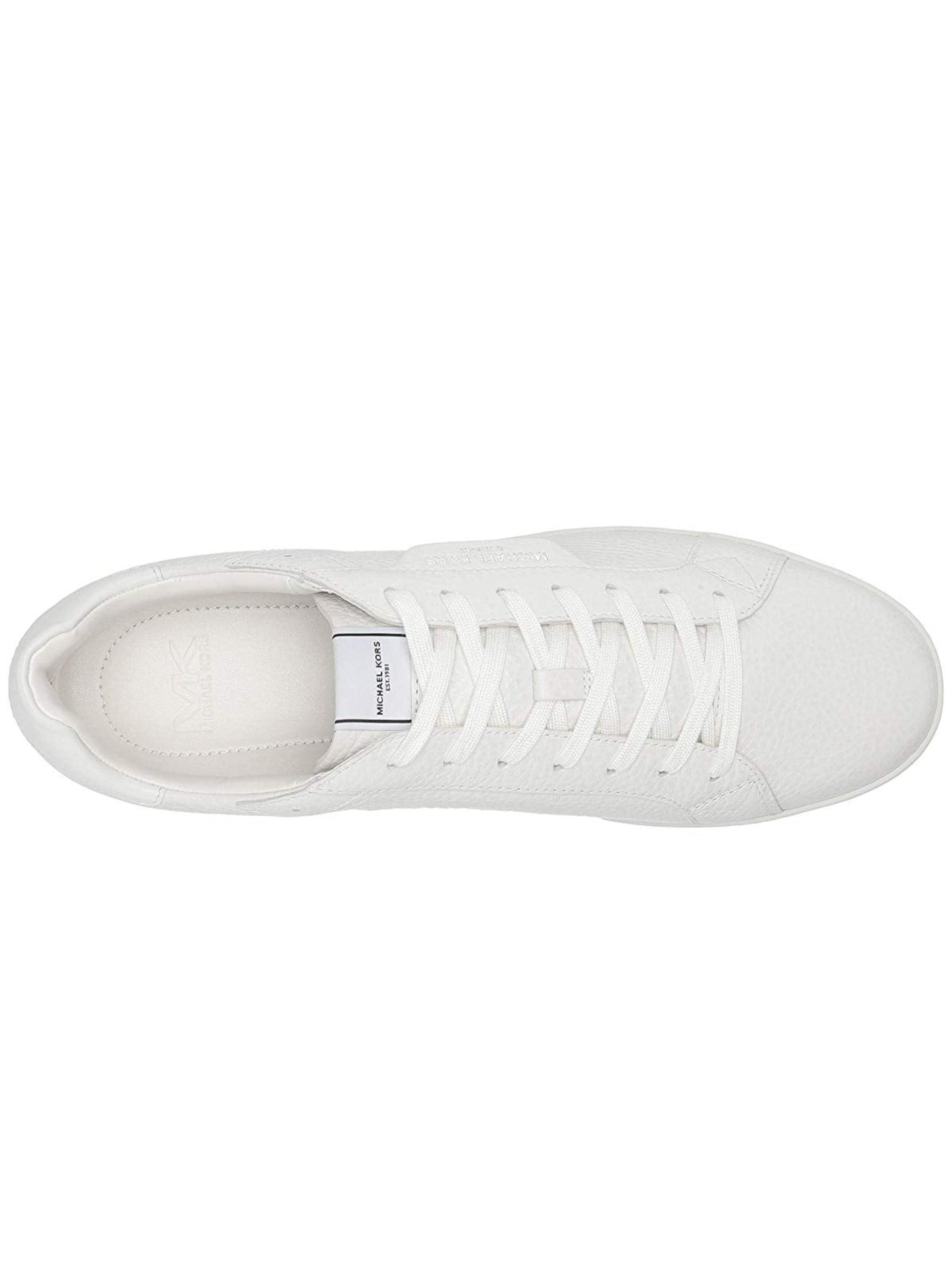 MICHAEL KORS Mens White Padded Keating Round Toe Wedge Lace-Up Leather Sneakers Shoes 12 M