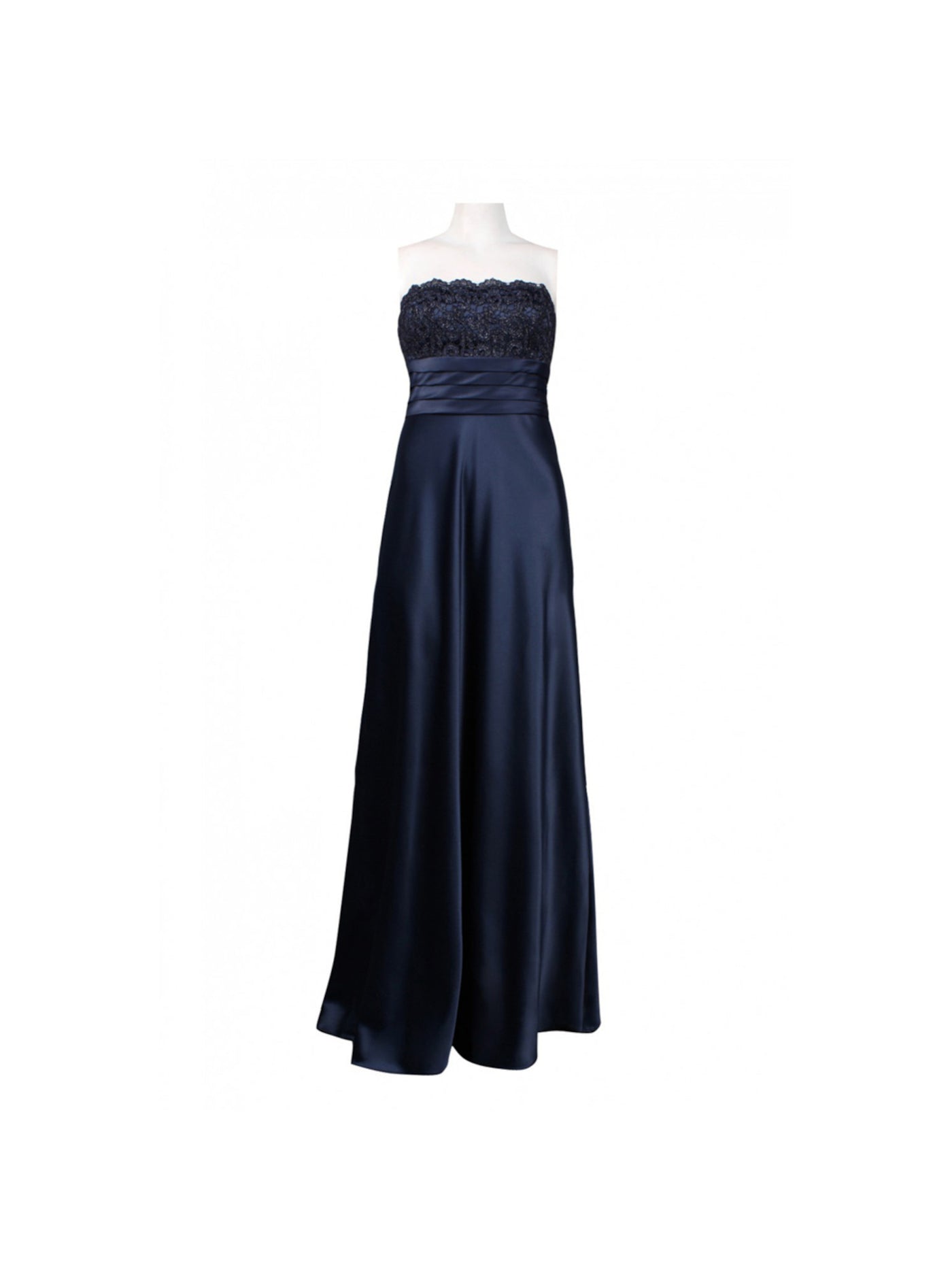 ADRIANNA PAPELL Womens Navy Cap Sleeve Boat Neck Full-Length Evening Pleated Dress 6