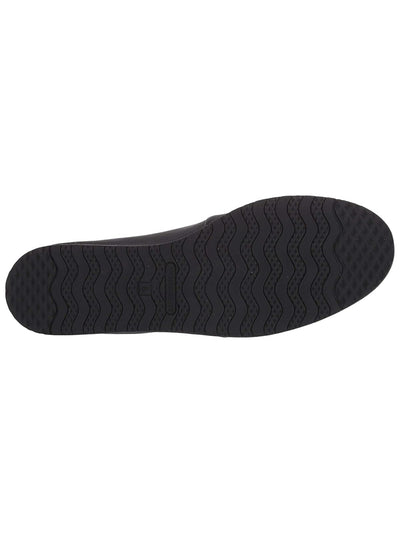 AEROSOLES Womens Black Cushioned Hempstead Round Toe Slip On Leather Loafers Shoes M