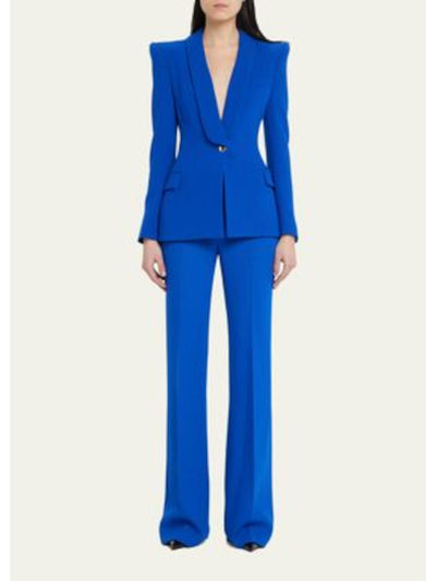 SERGIO HUDSON Womens Textured Shawl Collar Single Button Lined Wear To Work Jacket
