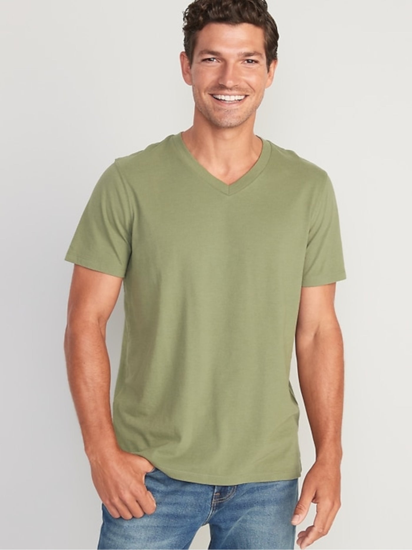 ALFANI Mens Green Short Sleeve Classic Fit T-Shirt S