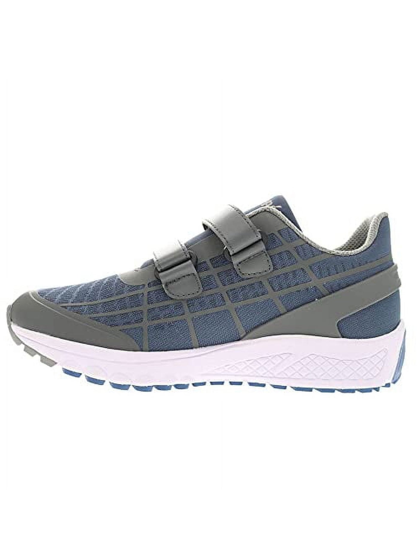 PROPET Womens Blue Mixed Media Anti Microbial Cushioned One Twin Strap Round Toe Platform Athletic Sneakers Shoes 9.5 W